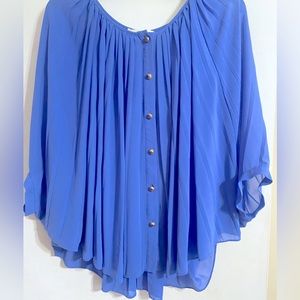 MM Couture Flowy Blouse with gold button detail